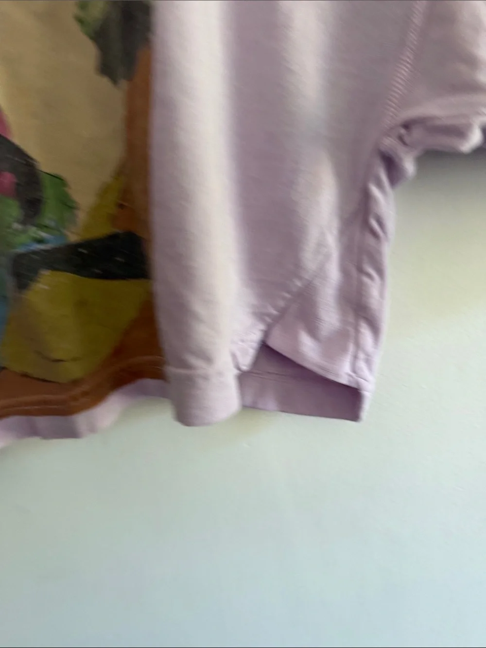 GENERRA Lilac Cropped Graphic Tee vintage!!
